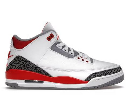Men's Nike Air Jordan 3 Fire Red Shoes