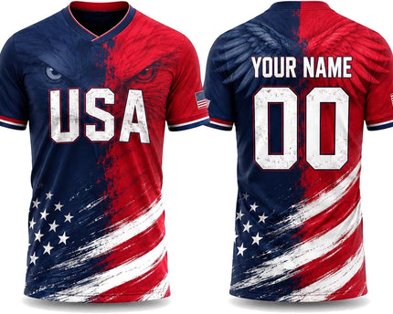 Custom USA Soccer Jersey 2026, Personalized Team Shirt for Men, Uniform with Name Number for Men Women Kids Fan Gifts