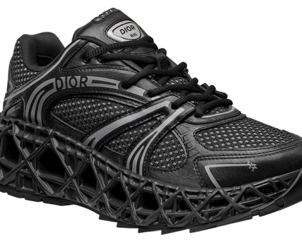 Men's Dior GreyBlack Mesh and Rubber B35 NXXT Black Sneakers