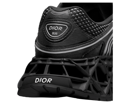 Men's Dior GreyBlack Mesh and Rubber B35 NXXT Black Sneakers