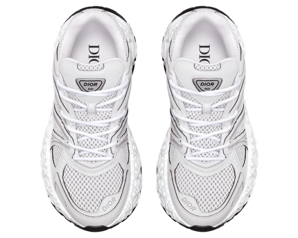 Men's Dior GreyBlack Mesh and Rubber B35 NXXT White Sneakers