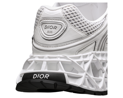 Men's Dior GreyBlack Mesh and Rubber B35 NXXT White Sneakers
