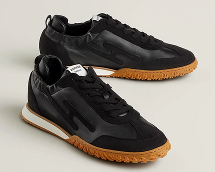 Men's Hermes Jet Black Sneakers