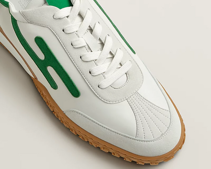 Men's Hermes Jet White Jungle Green Sneakers