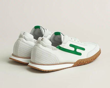 Men's Hermes Jet White Jungle Green Sneakers
