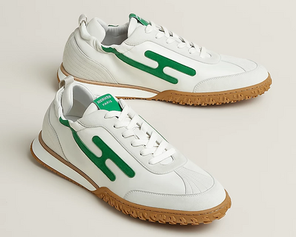 Men's Hermes Jet White Jungle Green Sneakers