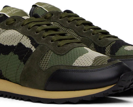 Men's Valentino Garavani Rockrunner Olive Beige Sneakers