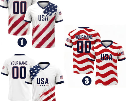The "Team USA" Personalized Patriotic Sports Jersey
