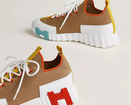 Men's Hermès Bouncing Multicolore Beige Sneakers