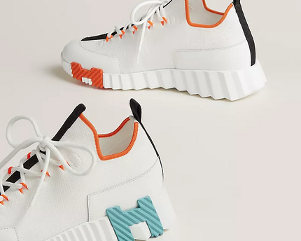 Men's Hermès Bouncing Multicolored White Sneakers