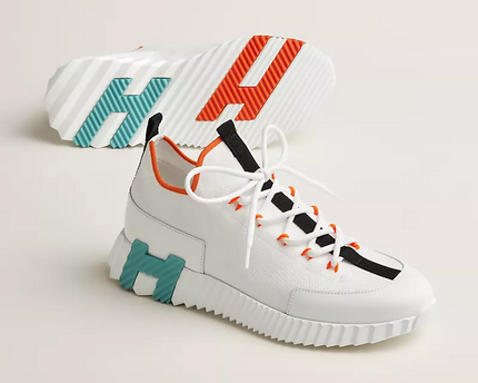 Men's Hermès Bouncing Multicolored White Sneakers