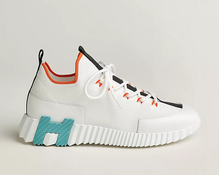 Men's Hermès Bouncing Multicolored White Sneakers