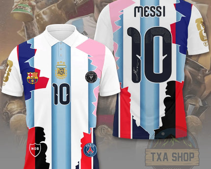 Lionel Messi Career Journey Patchwork T-Shirt