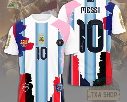 Lionel Messi Career Journey Patchwork T-Shirt