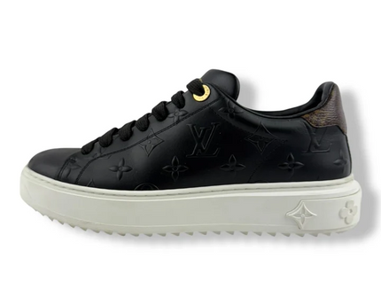 Men's Louis VuittonTime Out Black Monogram Sneakers