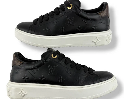 Men's Louis VuittonTime Out Black Monogram Sneakers