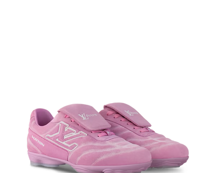 Men's Louis Vuitton Footprint Soccer Pink Sneakers