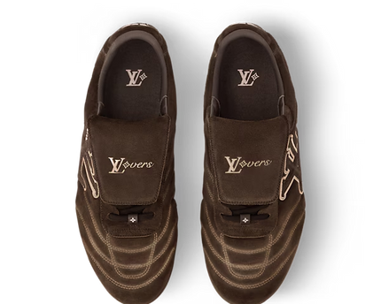 Men's Louis Vuitton Footprint Soccer Brown Sneakers