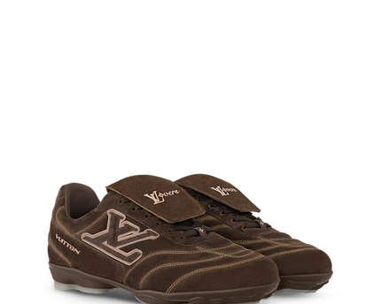Men's Louis Vuitton Footprint Soccer Brown Sneakers