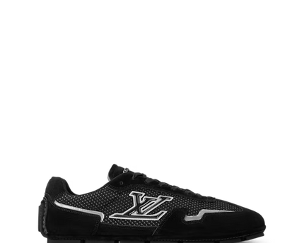 Men's Louis Vuitton Rally Black Denim Blue Sneakers