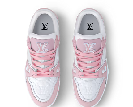 Men's Louis Vuitton Trainer Pink Sneakers