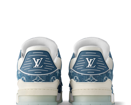 Men's Louis Vuitton Trainer Blue Denim Sneakers
