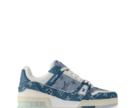 Men's Louis Vuitton Trainer Blue Denim Sneakers
