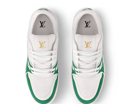 Men's Louis Vuitton Trainer Green Sneakers