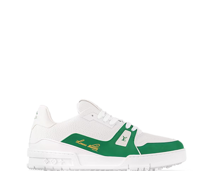 Men's Louis Vuitton Trainer Green Sneakers