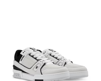 Men's Louis Vuitton Trainer Black Denim Blue Sneakers
