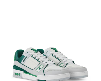 Men's Louis Vuitton Trainer Green Sneakers