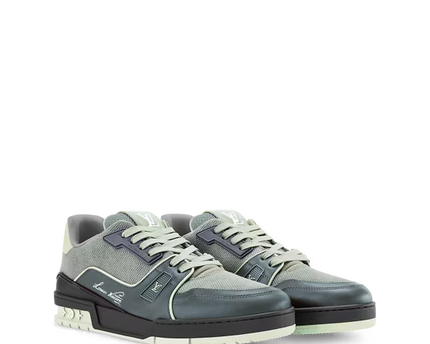 Men's Louis Vuitton Trainer Green Sneakers