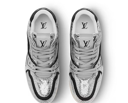 Men's Louis Vuitton Trainer Silver Sneakers