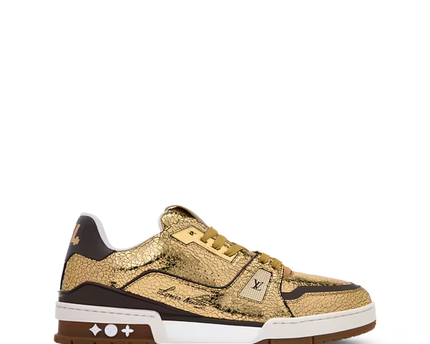 Men's Louis Vuitton Trainer Gold Sneakers