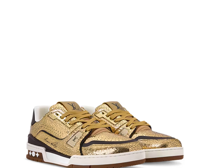 Men's Louis Vuitton Trainer Gold Sneakers