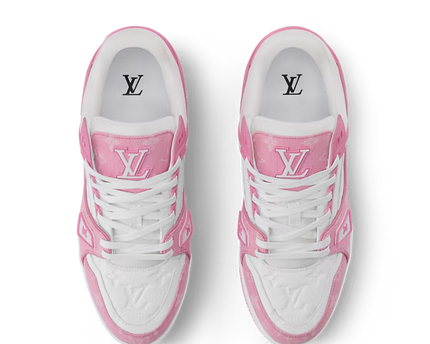 Men's Louis Vuitton Trainer Pink Sneakers