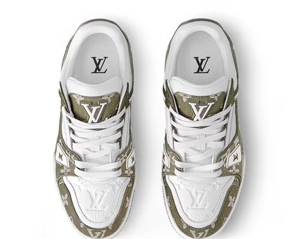 Men's Louis Vuitton Trainer Khaki Sneakers