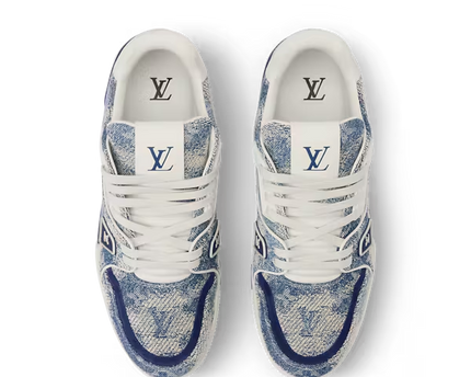 Men's Louis Vuitton Trainer Denim Sneakers