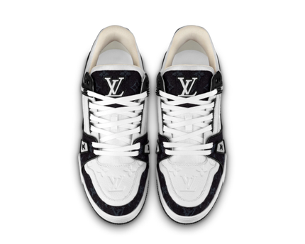 Men's Louis Vuitton Trainer Black White Sneakers
