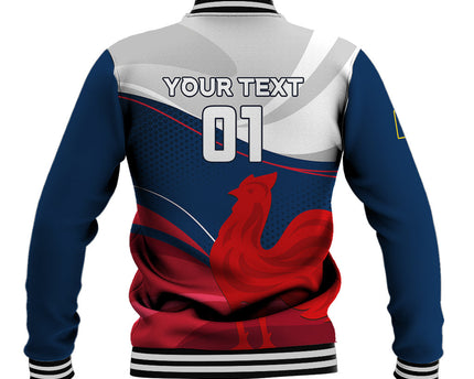 Custom France Rugby Baseball Jacket XV de France 2023 World Cup