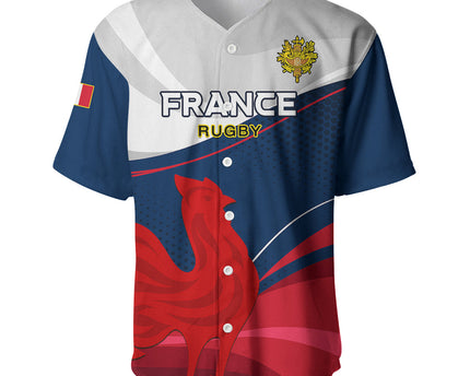 Custom France Rugby Baseball Jersey XV de France 2023 World Cup