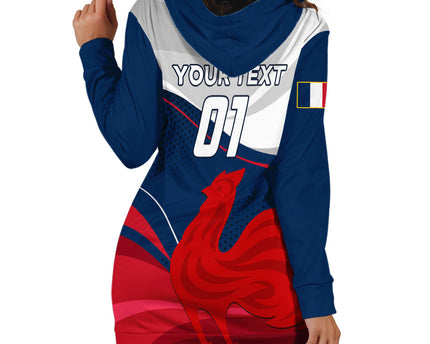 Custom France Rugby Hoodie Dress XV de France 2023 World Cup