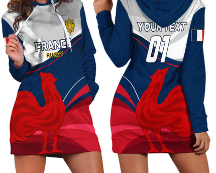 Custom France Rugby Hoodie Dress XV de France 2023 World Cup