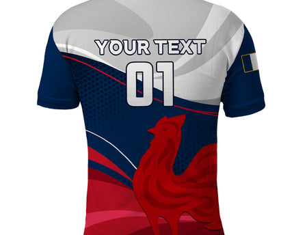 Custom France Rugby Polo Shirt XV de France 2023 World Cup