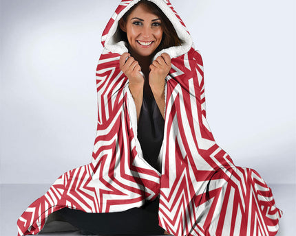 Soccer 2026 USA Hooded Blanket Red Star Stylized