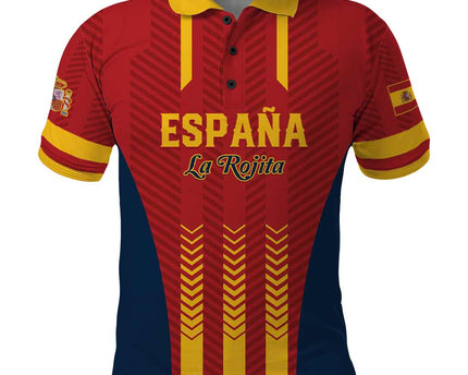 Custom Spain Football Polo Shirt Go La Rojita