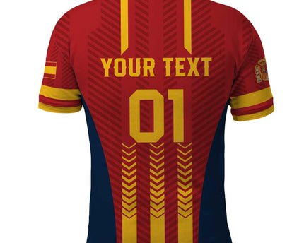 Custom Spain Football Polo Shirt Go La Rojita