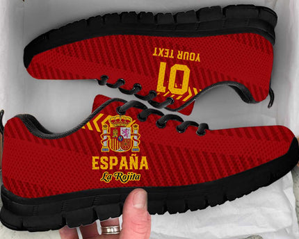 Custom Spain Football Sneakers Go La Rojita