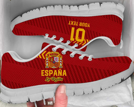 Custom Spain Football Sneakers Go La Rojita