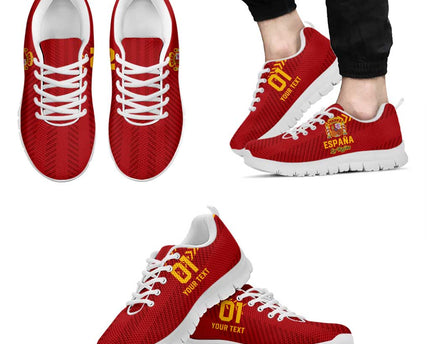 Custom Spain Football Sneakers Go La Rojita